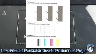 HP Officejet Pro 8610 How to Print a Quality Test PageReport [upl. by Wyly751]