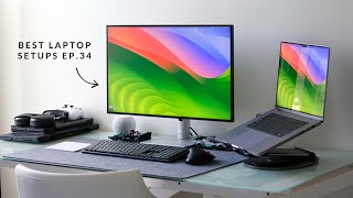 Best Laptop Setups  34  Minimal amp Clean Desk Setups [upl. by Adyela]