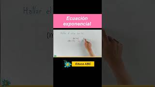 Ejemplo básico de ecuación exponencial para primaria maths matematicas mathproblem [upl. by Davy]