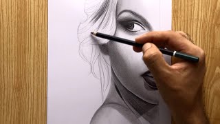 How to draw a Taylor Swift Singer  Taylor Swift  Sketch  Drawing Tutorial  The Crazy SKetcher [upl. by Anetsirk]