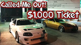 Procharged G35 Calls Out The Supra 1000 Ticket [upl. by Bartholomeus]