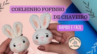 COELHINHO FOFINHO CHAVEIRO AMIGURUMI PÁSCOA MUITO RÁPIDO E FÁCIL CROCHÊ 82 PASSO A PASSO [upl. by Jennine]