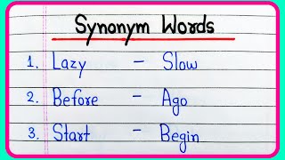 Synonyms words in English  15 Synonyms words  Common synonyms words  What is synonyms [upl. by Zohara281]