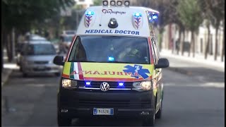 2X Ambulanza AVAM ODV Cosenza in emergenza  Italian ambulances responding code 3 [upl. by Adnolrehs337]