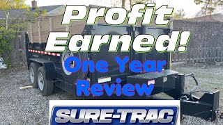 1 Year Profit Earned Sure Trac Dump Trailer Review [upl. by Falcone452]