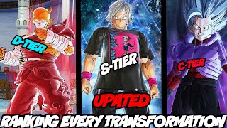 UPDATED Ranking EVERY Transformation In Dragon Ball Xenoverse 2 [upl. by Ailaham]