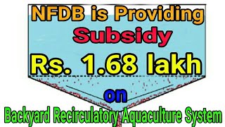 NFDB is providing Subsidy on Backyard Recirculatory Aquaculture System RAS loss profit [upl. by Catima]