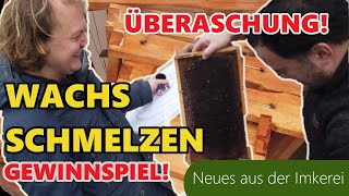 Überraschung am Bienenstand  Wachsschmelzer bei Michael  Gewinnspiel  Neues aus der Imkerei [upl. by Sonni]