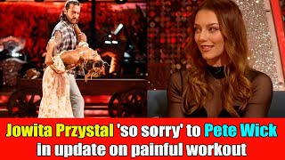 BBC Strictly Come Dancings Jowita Przystal so sorry to Pete Wicks after painful training update [upl. by Vanzant94]