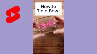 How to Tie a Bow shorts [upl. by Eutnoj]