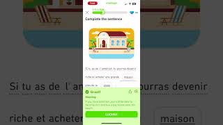 Let’s learn French with Duolingo beginner section 5 adventurer languagelearning [upl. by Lleira548]