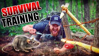 Survival Training  tödliche Falle nur mit Messer und Schnur bauen  Fritz Meinecke [upl. by Nnek]