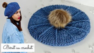 Comment faire un béret au crochet 🧶 1 ouvrage  1 pelote 🧶 Tuto crochet Modèle Dream Enfant Femme [upl. by Assirrec]