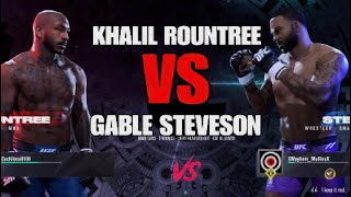 KHALIL ROUNTREE VS GABLE STEVESON ONLINE UFC 5 [upl. by Theressa]