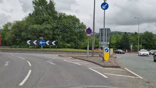 Tesco MultiLane Roundabout Hibel Road 3rd Exit to Leek amp Buxton Macclesfield Driving Test Route [upl. by Anaujit]