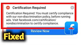 Facebook certification required problem solved [upl. by Carlita]