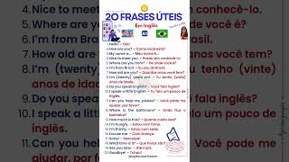 20 FRASES ÚTEIS EM INGLÊS DO DIAADIA shorts aprenderinglês dicasdeinglestodososdias inglés [upl. by Emory456]