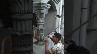 pillar designpillar design cementplaster designplaster pillardesing soruobcontraction [upl. by Aokek]