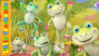 Five Little Speckled Frogs  Kindergarten Nursey Rhymes for Children [upl. by Ydderf]