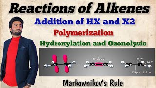 Reactions of Alkenes Class 12 ChemistryAddition Reactions of AlkeneMarkownikoff RuleHydroxylation [upl. by Odrareg]