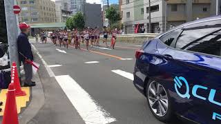 北海道マラソン2018創成トンネル前の上位選手たち 8km point of Hokkaido Marathon 2018 [upl. by Nesyaj949]