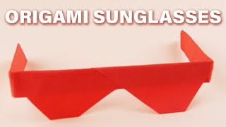 How to Make Origami Sunglasses  Stylish DIY Craft Tutorial [upl. by Ennairam]