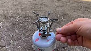 GasOne Camping Stove Fuel Blend Isobutane Efficient and High Output Review [upl. by Hungarian718]