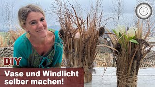 DIY  Windlicht und Vase selber machen im Bohemian Style kostengünstig👍🏻 natürliche Deko [upl. by Hairej816]