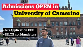 No Application FEE at University of Camerino Italy  Admissions Open for Bachelors and Masters 2024 [upl. by Atilegna]