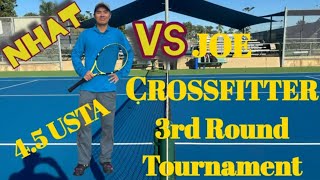 USTA Tournament  La Jolla 3rd Round vs JOE  Battle of Pushers [upl. by Merkle]