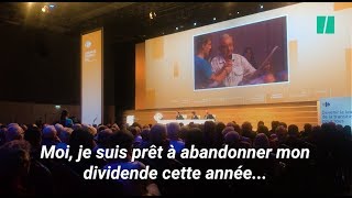 Face au PDG de Carrefour un actionnaire propose labandon des dividendes pour sauver des emplois [upl. by Elleda]