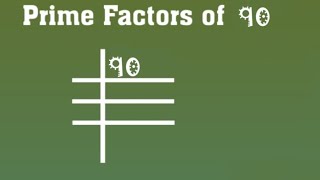 Prime Factors of 90  Prime Factorization [upl. by Rillings305]