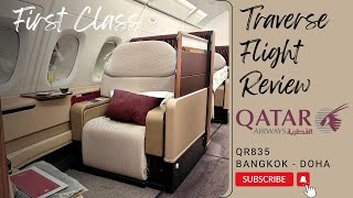 Qatar Airways First Class Review A380 Bangkok  Doha [upl. by Irtimd259]