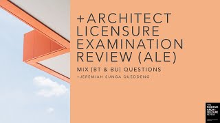 ARCHITECT LICENSURE EXAMINATION ALE REVIEW PRACTICE QUESTIONS [upl. by Inna502]