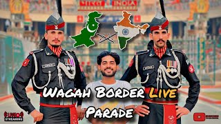 Wagah Border Live Parade Pak vs Ind 🇵🇰❤️🇮🇳 [upl. by Adnovaj]