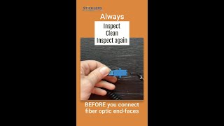 Cleaning Fiber Optic Endfaces Tip 5  Inspect Clean Inspect Again shorts [upl. by Oijres]