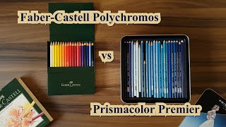 Prismacolor Premier vs Faber Castell Polychromos Colored Pencils [upl. by Sklar332]