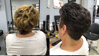 Makasla kısa saç kesimi  short haircut [upl. by Ecnesse254]