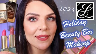 Estee Lauder 2023 Blockbuster  CELESTIAL GLAM Eyeshadow Palette Review amp Makeup [upl. by Yhtorod]