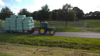 John Deere 2140 Pulling Bales [upl. by Onahpets]