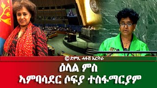 ዕላል ምስ ኣምባሳደር ሶፍያ ተስፋማርያም DimTsi Hafash Eritreaድምጺ ሓፋሽ ኤርትራ [upl. by Pinckney]