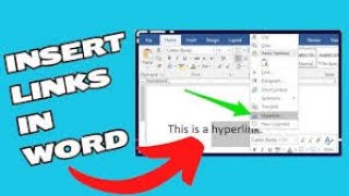 How to insert link in ms word [upl. by Ayekram]