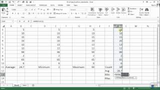 Easy Excel Tutorial  Simple Excel Functions  Avg Min Max amp Count 4 [upl. by Itnava404]