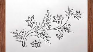 Flower Drawing  Embroidery Design  Cushion Cover  Pillow Cover  Flower Design Drawing [upl. by Ungley]