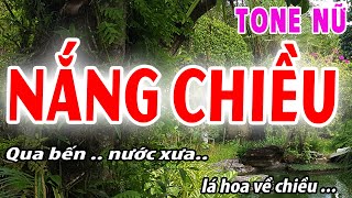 Nắng Chiều Tone Nữ  karaoke Đời Sống và Âm Nhạc [upl. by Gustavus560]