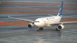 Garuda Indonesia Airbus A330200 Landing at Nagoya [upl. by Ellennod665]