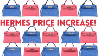 HERMES PRICE INCREASE FEB 2022 FOR BAGS KELLY CONSTANCE PICOTIN EVELYNE GARDEN PARTY YIKES [upl. by Aihsened]