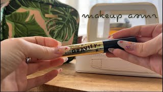 ASMR Changing my Makeup Bag 💄 fast tapping rummaging sounds no talking ASMR [upl. by Llehsam]