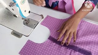 school uniform collar neck dress stitching in Telugu [upl. by Urbannai]