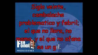 CAMBALACHE  Tango KARAOKE Letra [upl. by Namajneb405]